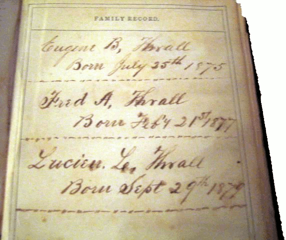 Family bible of Emily Thrall née Bohanan - front cover